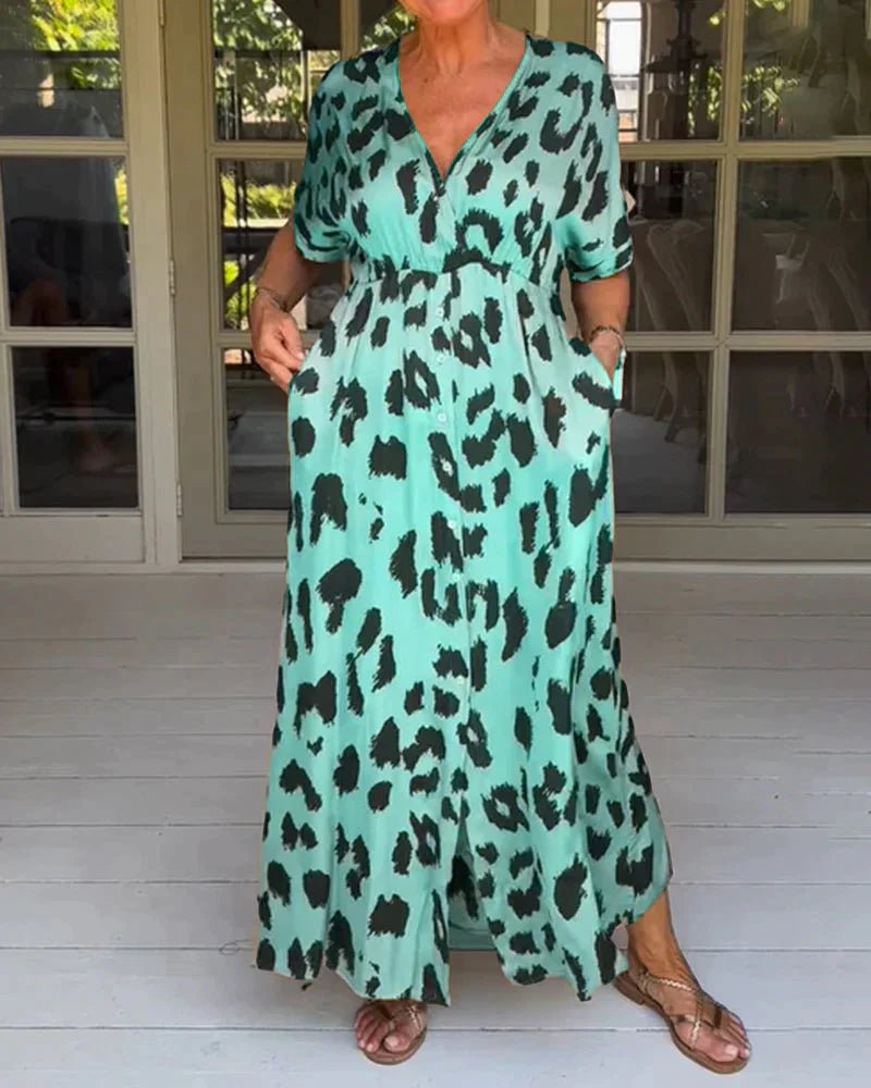 Milous™ - klänning med leopardmönster - Veloriq