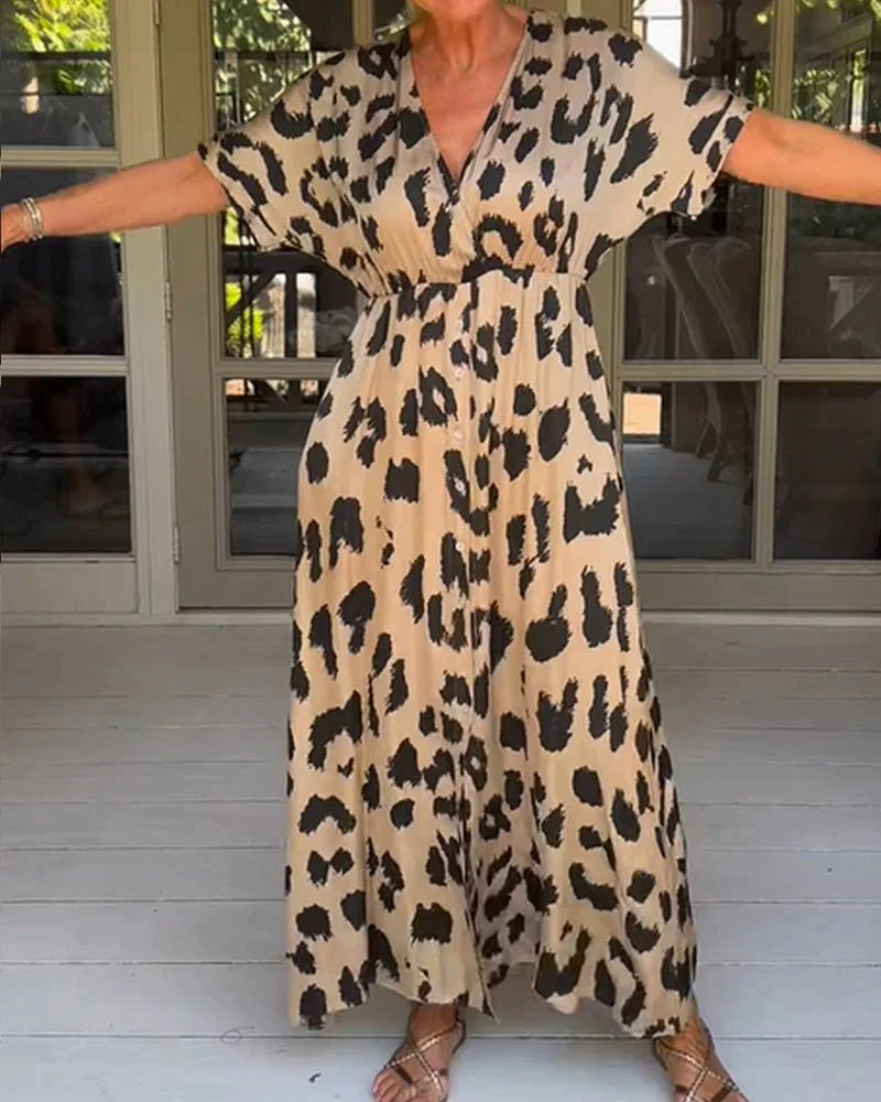 Milous™ - klänning med leopardmönster - Veloriq